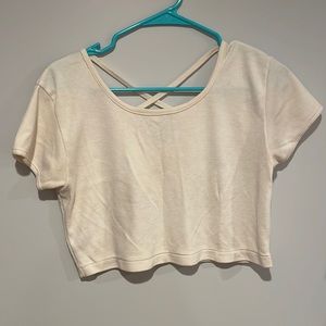 Cream crop top